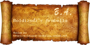 Boldizsár Arabella névjegykártya
